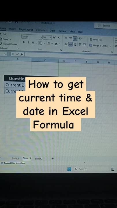 Excel Get Current Time Only