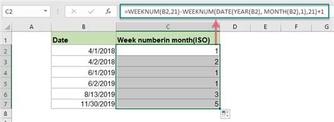 excel get month from week number