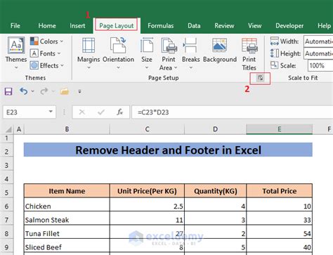 Excel Header And Footer Not Working