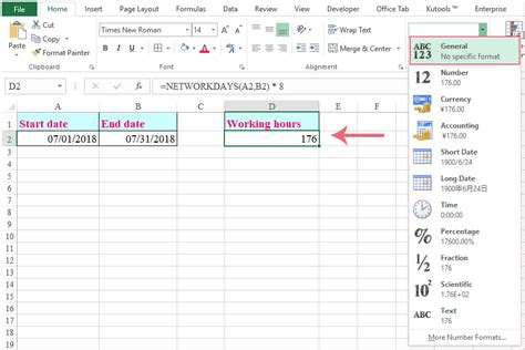 excel hours in a month