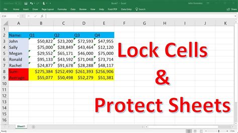 Protect Cells in Excel