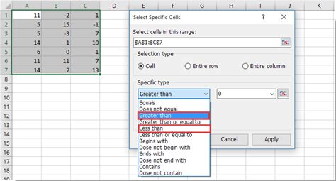 excel if less than or equal to zero