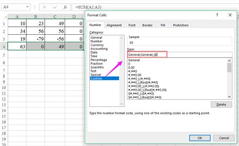 excel if sum zero then blank