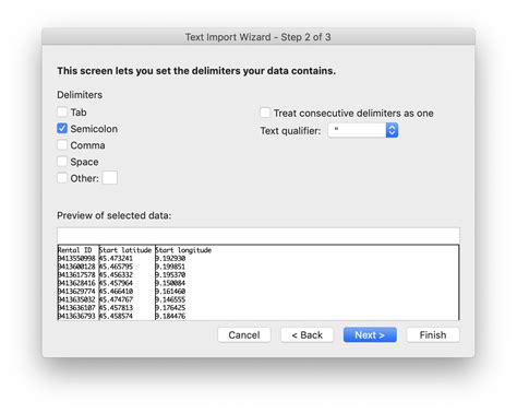 excel import csv set decimal separator