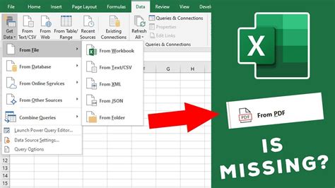excel import data from pdf table is empty