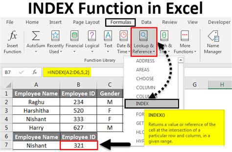 Excel Index Function How To Use