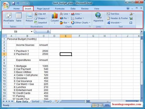 Excel Insert File Into Tab