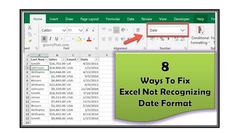 excel is not recognizing date format