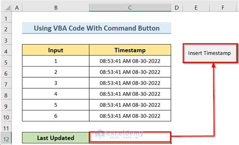 excel last modified date of a row