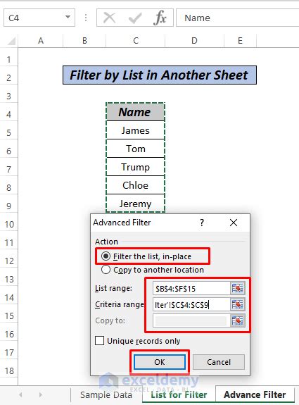 excel list items from another sheet