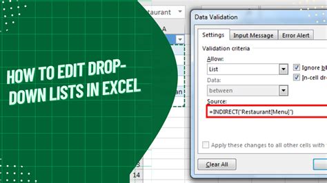 Excel Lock Cells Drop Down List
