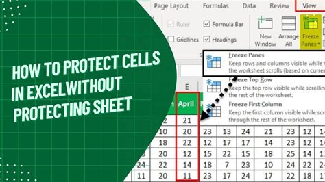 Excel Lock Cells Without Locking Sheet