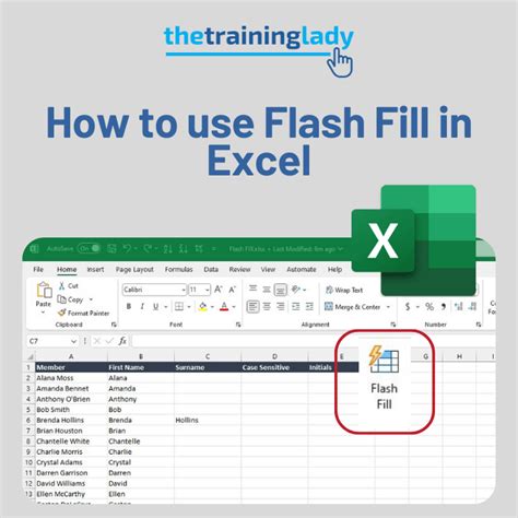 Excel Macro Flash Fill