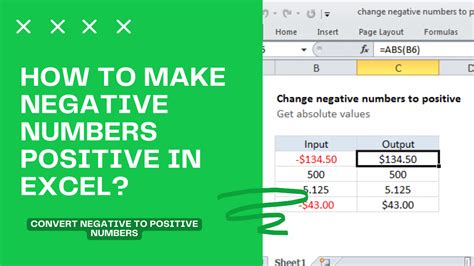 Excel Match Positive And Negative Numbers