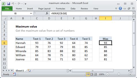 Excel Maximum Limit