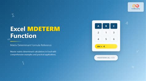Excel Mdeterm Explained