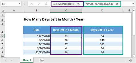 excel months left in year