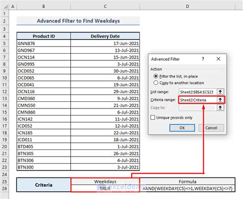 excel multiple filter criteria