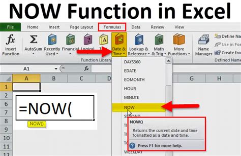 excel now function not working