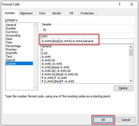 excel number format negative brackets