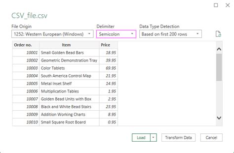 excel open csv change delimiter