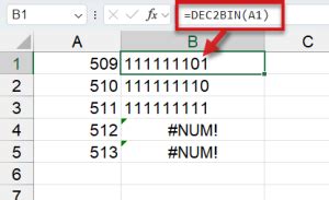 Excel Pad Binary