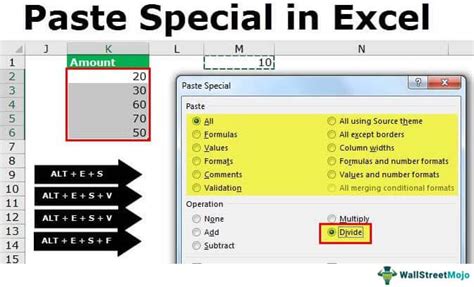 excel paste formula only shortcut