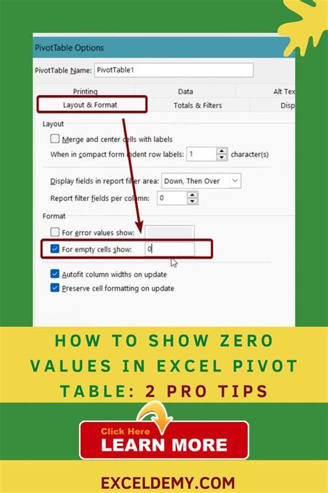 excel pivot table exclude zero values
