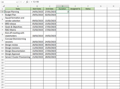 Excel Plan Formula