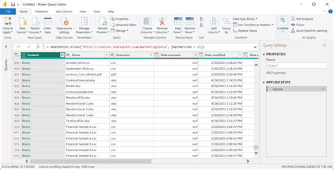 excel power query combine files from sharepoint folder