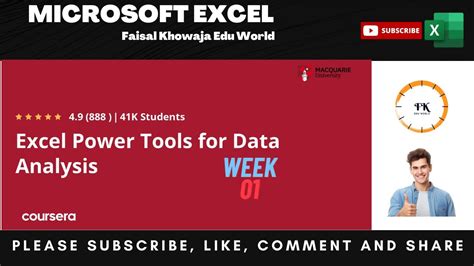 excel power tools for data analysis macquarie university