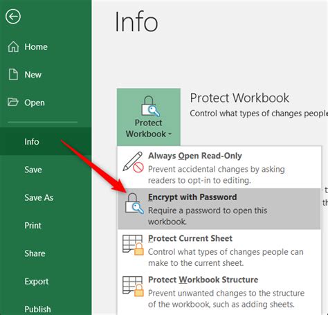 Protect Excel Workbook