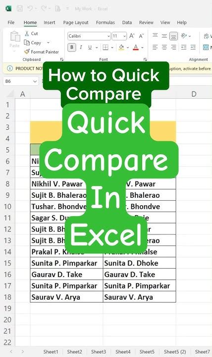 Excel Quick Compare