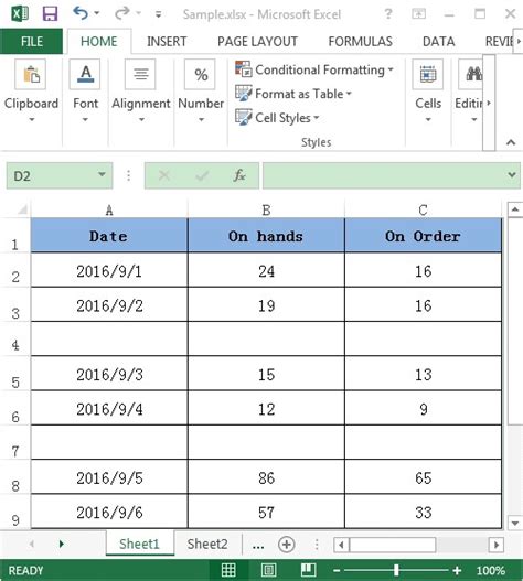 Excel Range Discontinuous
