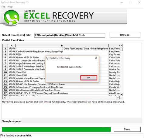 Excel File Recovery Program