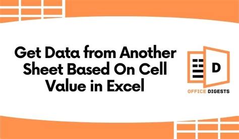 Excel Reference Sheet Based On Cell Value