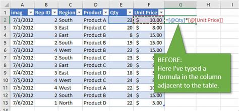 excel remove calculated column formula