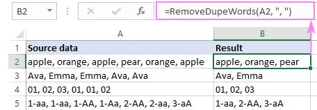 excel remove duplicates from comma separated list