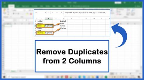 excel remove duplicates if two columns match
