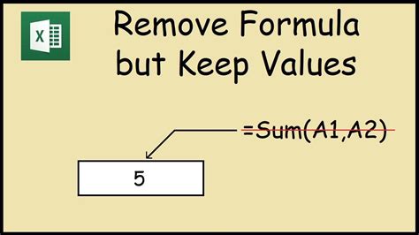 Excel Remove Formula Keep Value Filter