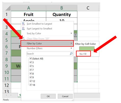 Excel Remove Highlighted Cells