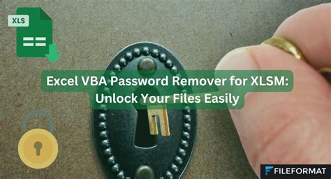 excel remove vba project password xlsm