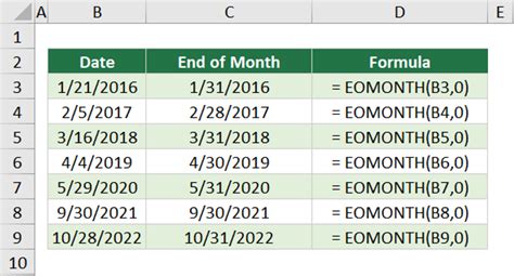 excel return end of year date