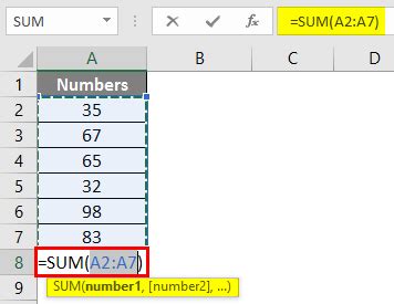 Excel Row Sum Formula