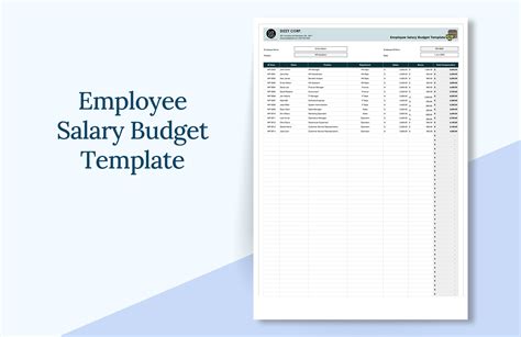excel salary budget template
