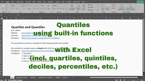 Excel Sample Quantiles