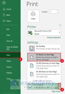 Excel Save As Pdf Fit To Page