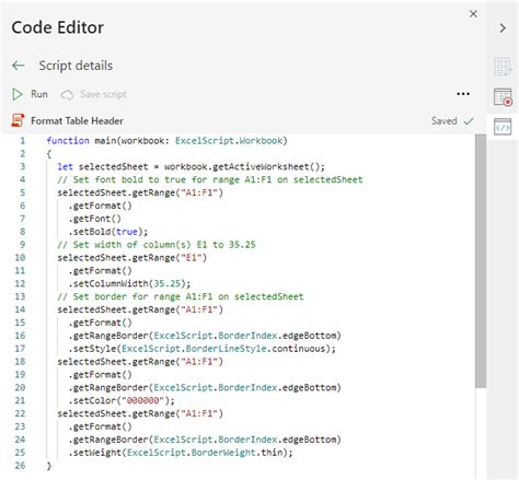 excel script example