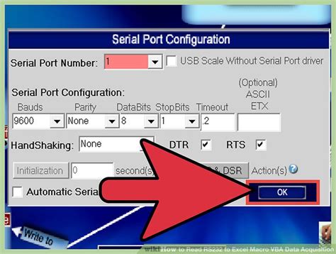 Excel Serial Port Communication Example