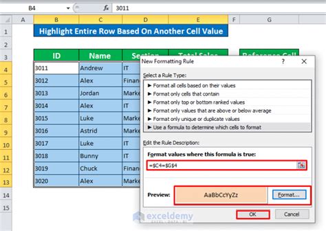 excel set value based on another cell